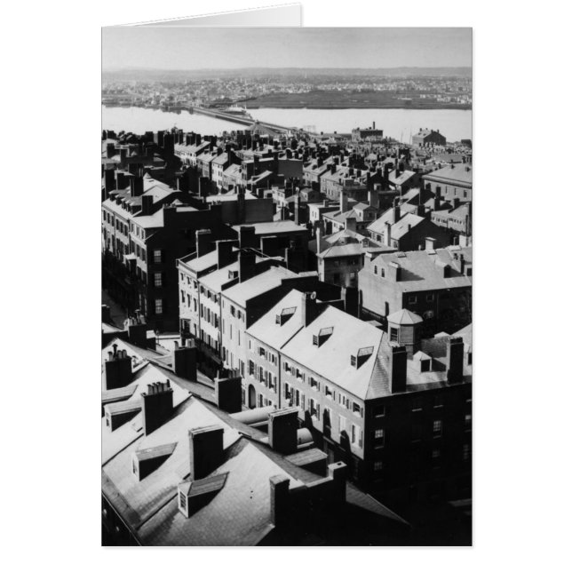 Cartão 1859: A cidade de Boston, Massachusetts (Frente)
