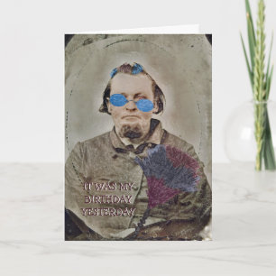 Cartão 1870's Tintype Colorful Storyteller Photograph