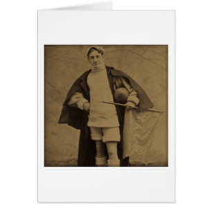 Cartão 1880s Stereoview do jogador de futebol de Yale do