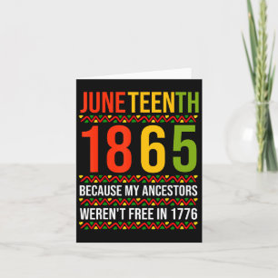 Cartão 18 de junho de 1865 porque meus ancestrais não est