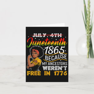 Cartão 18 de junho de 1865 porque meus ancestrais não est