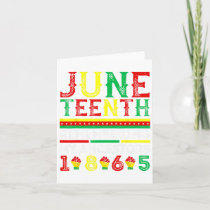 Cartão 18 de junho de 1865 Relembrando Meus Ancestrais Ju