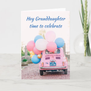 CARTÃO *18TH BIRTHDAY* GRANDDAUGHTER TIME TO CELEBRATE