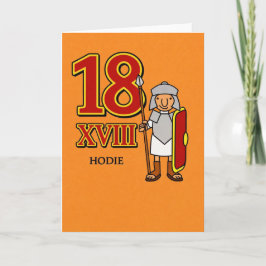 Cartão 18th Birthday – Roman Numeral XVIII Ancient Rome