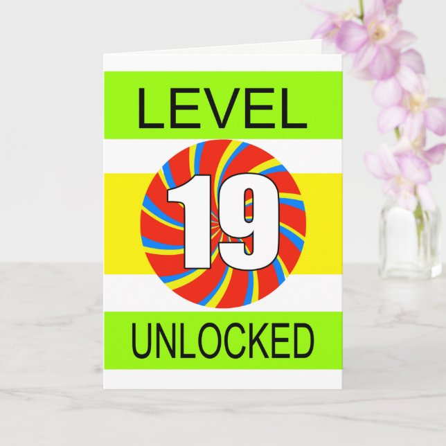 Cartão 19º Aniversário do Jogador de Computadores (Orquídea)