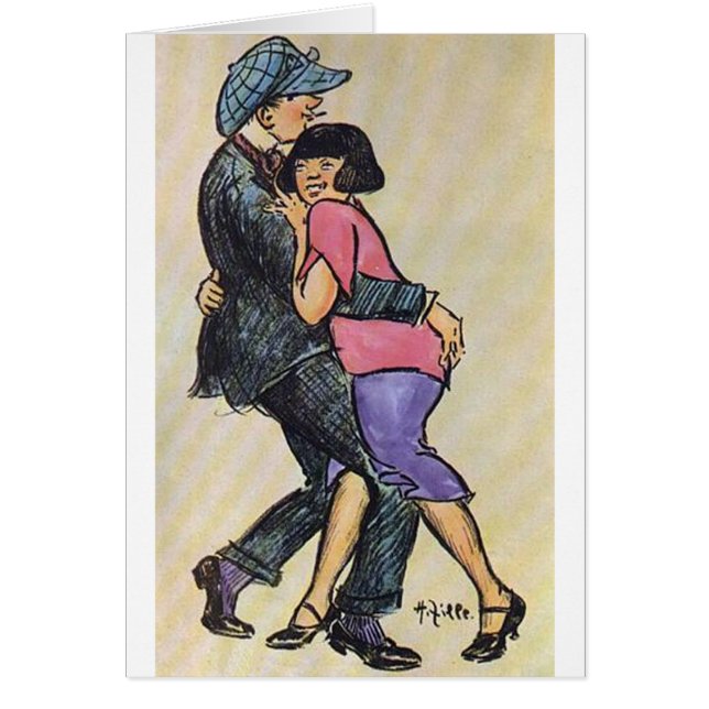 Cartão ~ 1900's adiantado dos dançarinos (Frente)