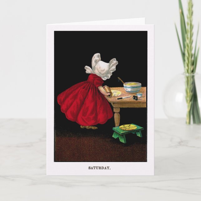 Cartão 1900s adiantados sábado Sunbonnet Sue (Frente)