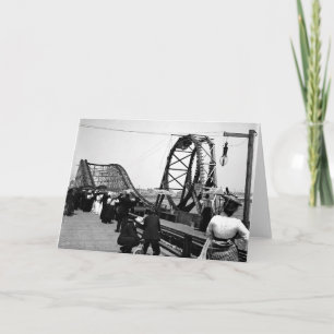 Cartão 1901 The Loop Roller Coaster Greeting Card
