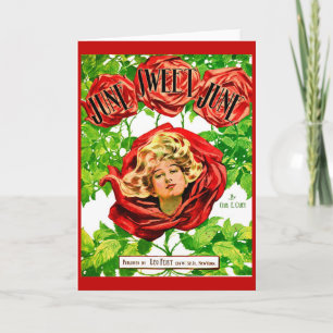 Cartão 1908 June Sweet June sheet music pirnt