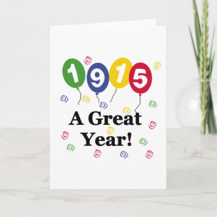 Cartão 1915 A Great Year Birthday