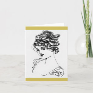 Cartão 1917 Art Nouveau Note Cards!