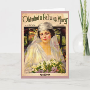 Cartão 1919 Oh! What a Pal Was Mary song sheet