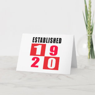 Cartão 1920 Birthday Designs