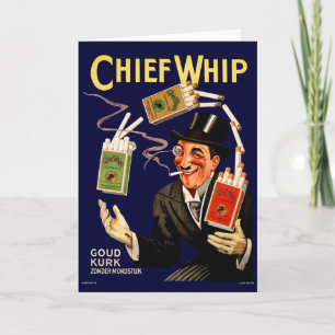 Cartão 1920 Chefe de cigarros e