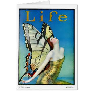 Cartão 1920s style girl greetings card