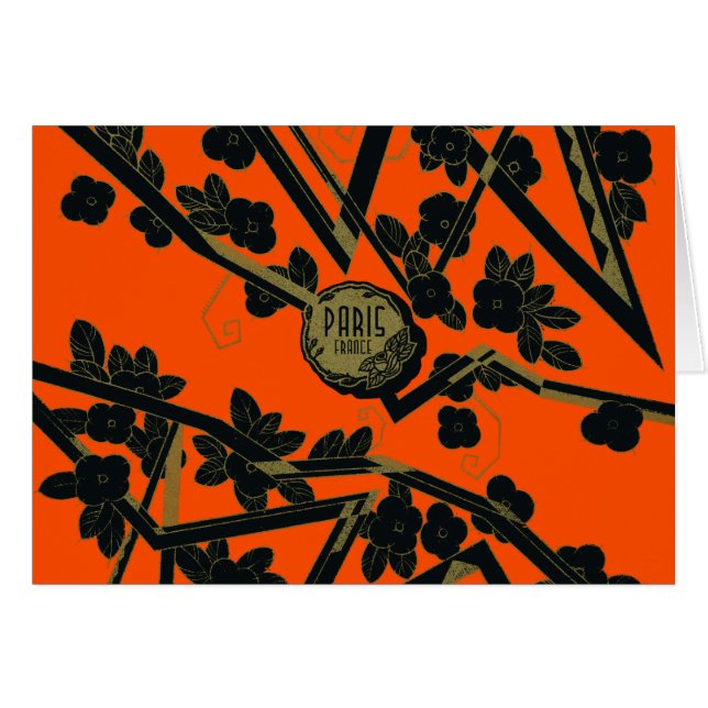 Cartão 1925 Art Deco Paris perfume França (Frente Horizontal)