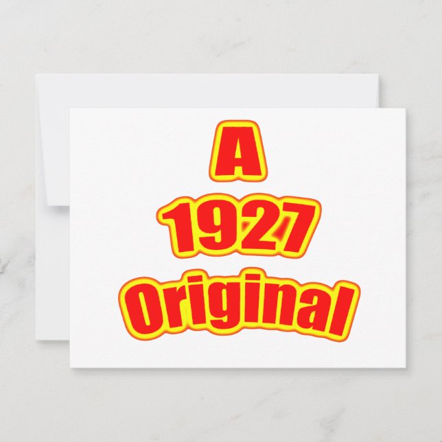 Cartão 1927 Original Vermelho (Frente)