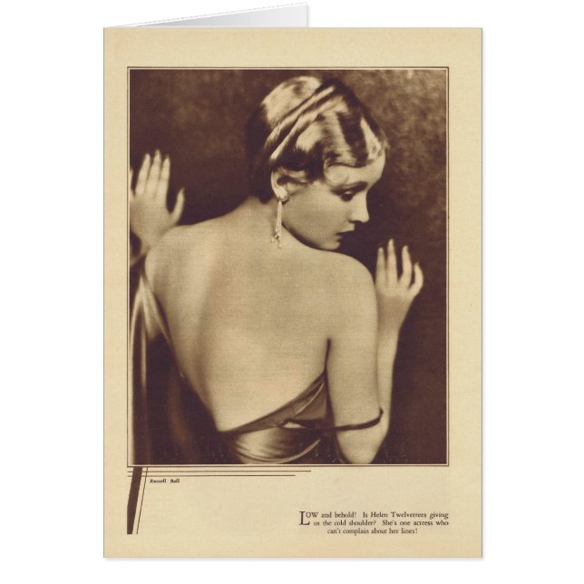 Cartão 1931 do retrato do vintage de Helen (Frente)