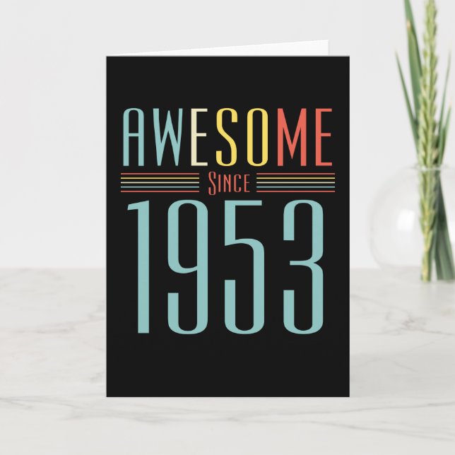Cartão 1953 Vintage Aniversário (Frente)