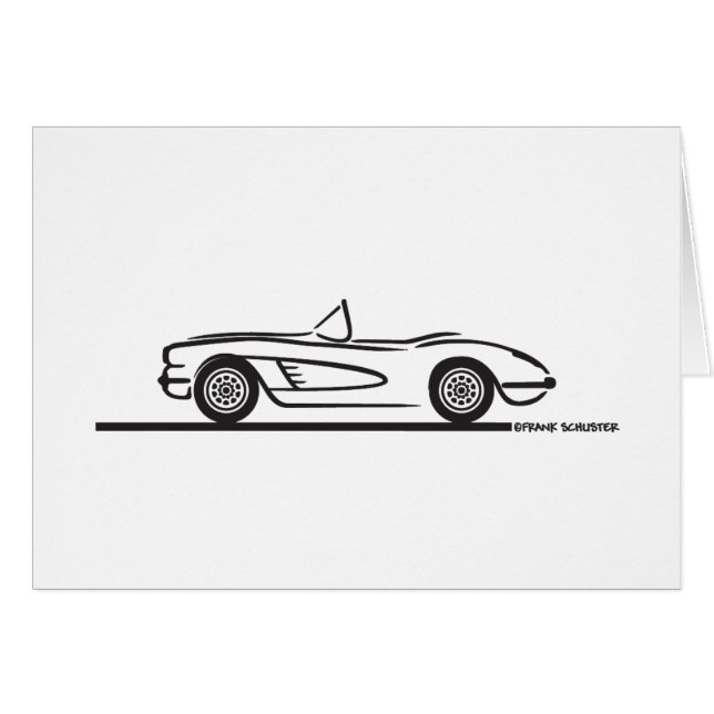 Cartão 1959 1960 Chevrolet Corvette (Frente Horizontal)