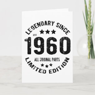 Cartão 1960 Vintage Birthday