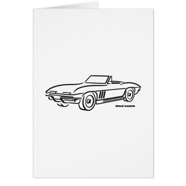 Cartão 1966 Chevrolet Corvette (Frente)