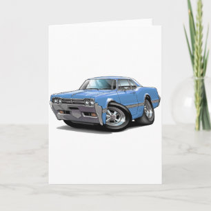 Cartão 1966 Olds Cutlass Lt Blue Car
