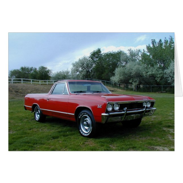 Cartão 1967 Chevrolet Chevelle El Camino (Frente Horizontal)