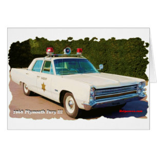 Cartão 1968 Plymouth Fury III