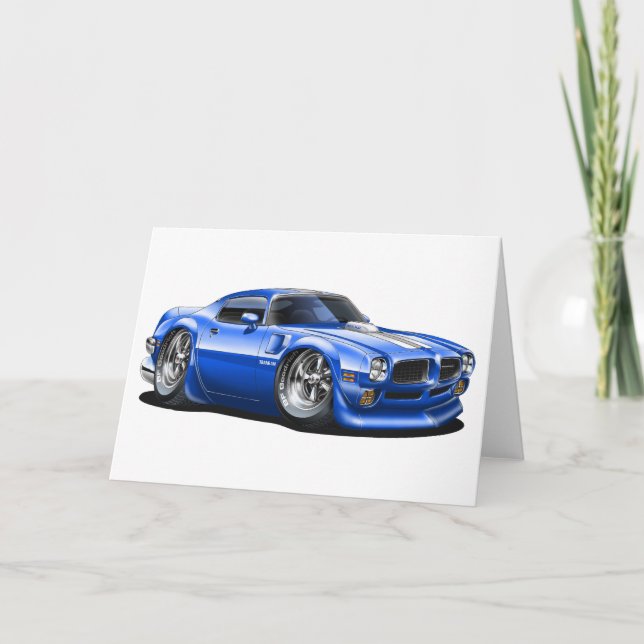 Cartão 1970/72 de carro do azul do transporte Am (Frente)