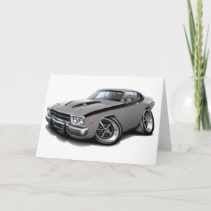 Cartão 1973-74 Roadrunner Silver-Black Car