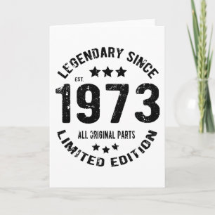 Cartão 1973 Vintage Aniversário