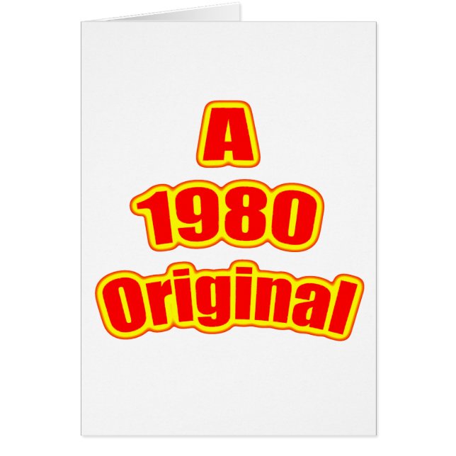 Cartão 1980 vermelhos originais (Frente)