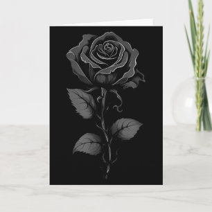 Cartão 199 Flores Gráfico Rosa Negra 