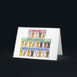 Cartão 19 de janeiro aniversário, gatos bonitos dos<br><div class="desc">Os gatos dos desenhos animados que sustentam o pastel coloriram bandeiras que é diz que "somente as pessoas muito especiais têm aniversários o 19 de janeiro".</div>