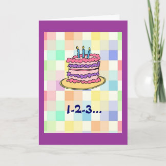 Cartão 1-2-3... aniversário!