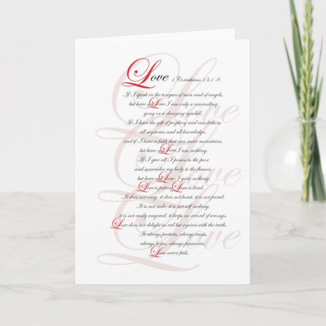 Cartão 1 Corinthians 13 (Frente)