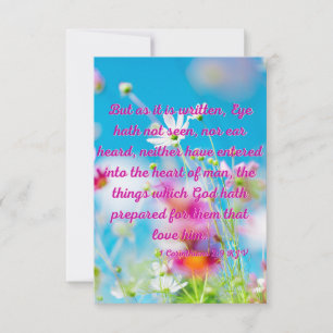 Cartão 1 Corinthians 2:9 KJV - Bíblia Escritura de saudaç