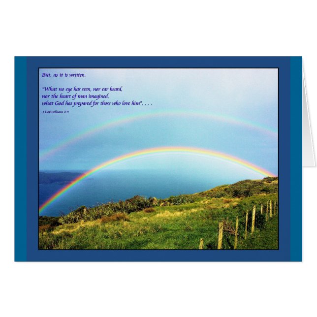 Cartão 1 Corinthians 2:9 Para Quem Ama Deus (Frente Horizontal)