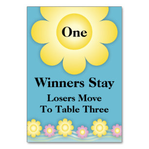 Cartão #1 da mesa de Bunco das flores do primavera