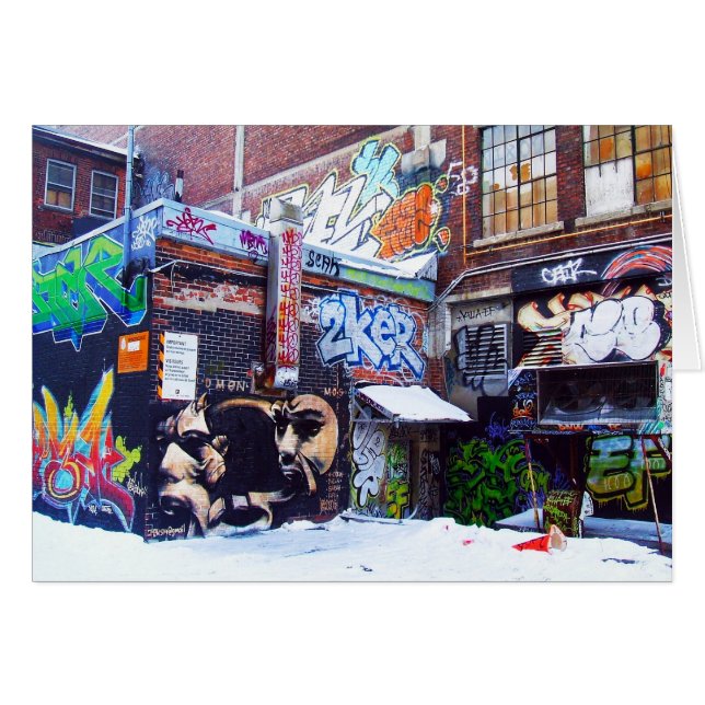 CARTÃO #1 DOS GRAFITES DE MONTREAL (Frente Horizontal)