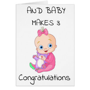 Cartão **1 FELICITAÇÕES DE BEBÊ rua** & **GAROTA DE BEBÊ*