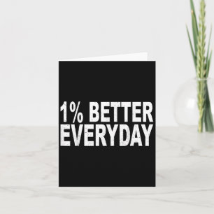 Cartão 1% Melhor Todos os Dias - Citação Motivacional