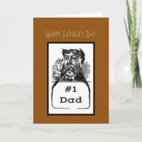 #1 Papai Desenho Vintage Dia dos Pais Feliz