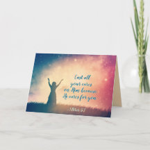 1 Peter 5:7 Cuide de suas preocupações com ele, Es