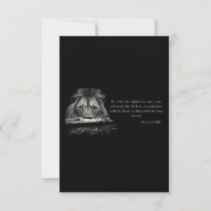 Cartão 1 Peter 5:8 Bíblia KJV Verse Saudação