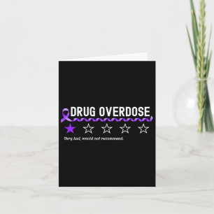 Cartão 1 Star Rating Medicamento Overdose Sensibilização 