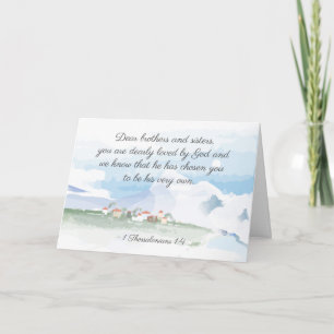 Cartão 1 Thessalonians 1:4 He has Chosen You Bible