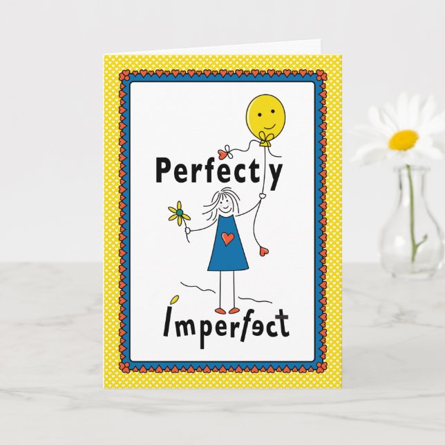 Cartão 1B_Cartão de saudação 5"x7 perfeitamente imperfeit (Planta pequena)