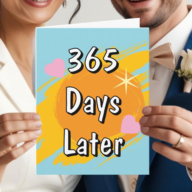 Cartão 1rua de aniversário de casamento, um ano depois (Criador carregado)